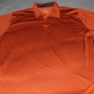 Mens Nike Dri Fit 2XL Polo style EUC Longhorns